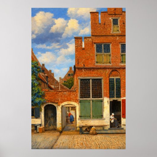 The Little Street by Johannes Vermeer  ポスター (正面)