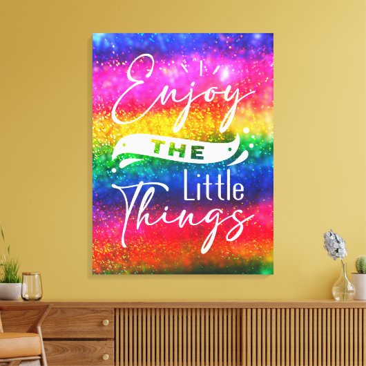 The Little Things楽しむ引用文おもしろいキャンバス印刷 キャンバスプリント (インサイチュ (リビング))