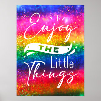 The Little Things楽しむ引用文おもしろいキャンバス印刷 ポスター