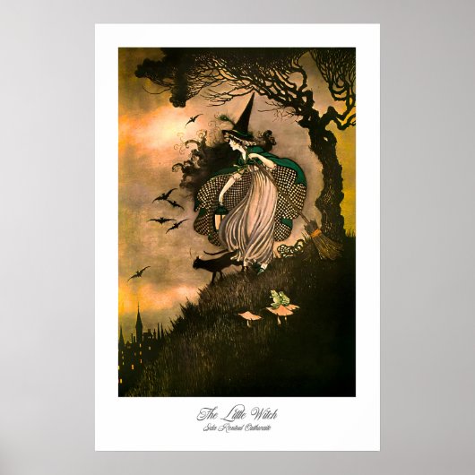 The Little Witch Art Print by Ida Outhwaite Occult ポスター (正面)
