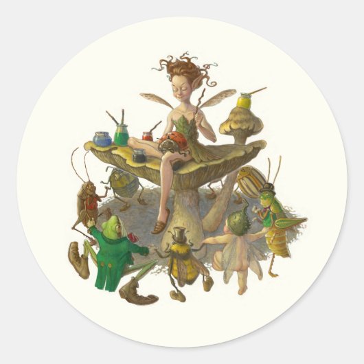 “The Littlest Artist” Stickers ラウンドシール (正面)