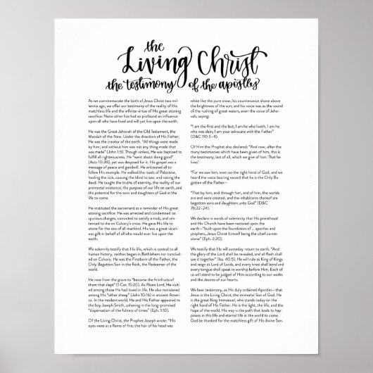 The Living Christ ポスター (正面)