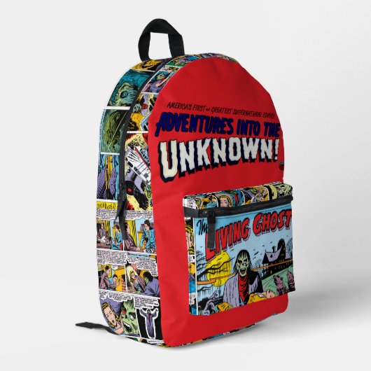 The Living Ghost Horror Comic Backpack  プリントバックパック (裏面左端)