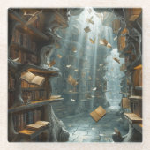 The Living Library ガラスコースター (正面)