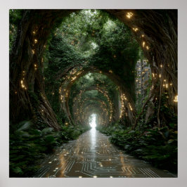 The Living Network - Solarpunkポスター ポスター