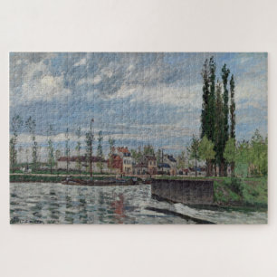 The Lock at Pontoise (1872) by Camille Pissarro ジグソーパズル