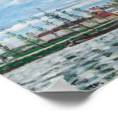 The Lock at Pontoise (1872) by Camille Pissarro ポスター (角)