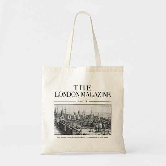 The London Magazine Bag, Historic City London トートバッグ (正面)