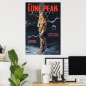 "The Lone Peak Silence" Retro Ski Pinup Movie ポスター (ホームオフィス)