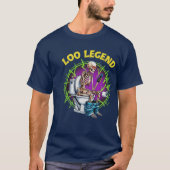 The Loo Legend Skeleton on Toilet Graphic Tシャツ (正面)