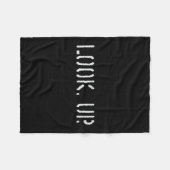 The Look Up Keep Looking Up Motivational Tees フリースブランケット (正面(横))