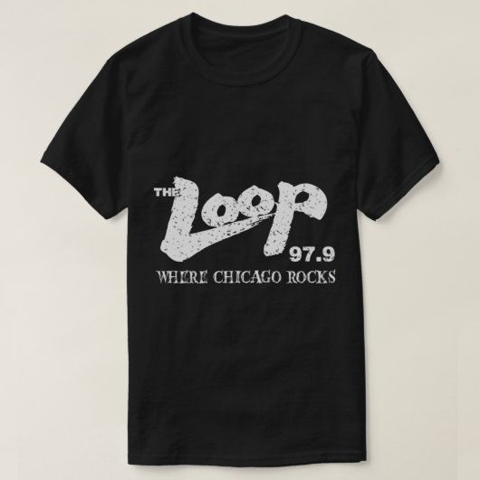 The Loop 979シカゴの岩 Tシャツ (デザイン正面)