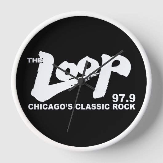The Loop 97.9 FMシカゴのクラシックRock 壁時計 (正面)