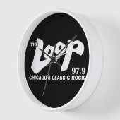 The Loop 97.9 FMシカゴのクラシックRock 壁時計 (傾斜)