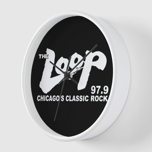 The Loop 97.9 FMシカゴのクラシックRock 壁時計 (傾斜)