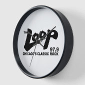 The Loop 97.9 FMシカゴのクラシックRock 壁時計 (傾斜)