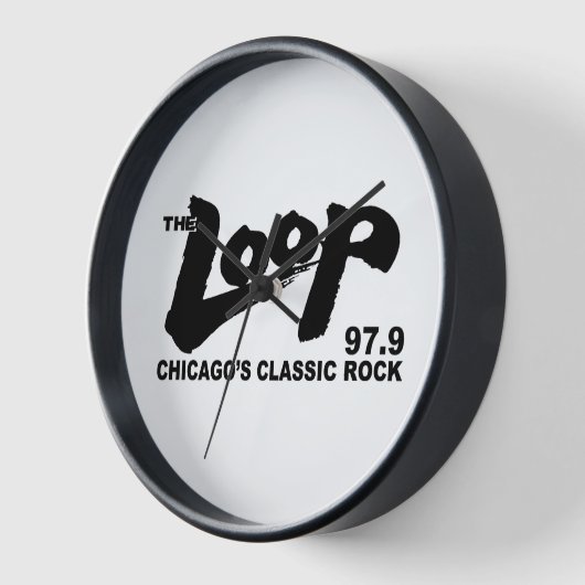 The Loop 97.9 FMシカゴのクラシックRock 壁時計 (傾斜)