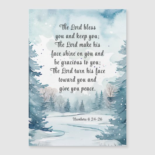 The Lord 賛美 You Bible Winter Magnetic Card (正面)