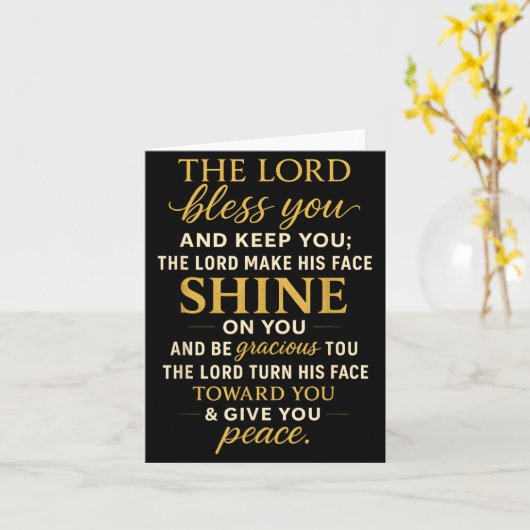 The Lord Bless You And Keep You  カード (黄色い花)