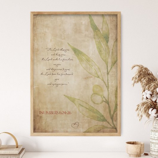 The Lord bless you and keep you, Numbers 6:24-26 ポスター