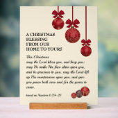 THE LORD BLESS YOU Christian Christmas Blessing アクリルサイン (ニュートラル)