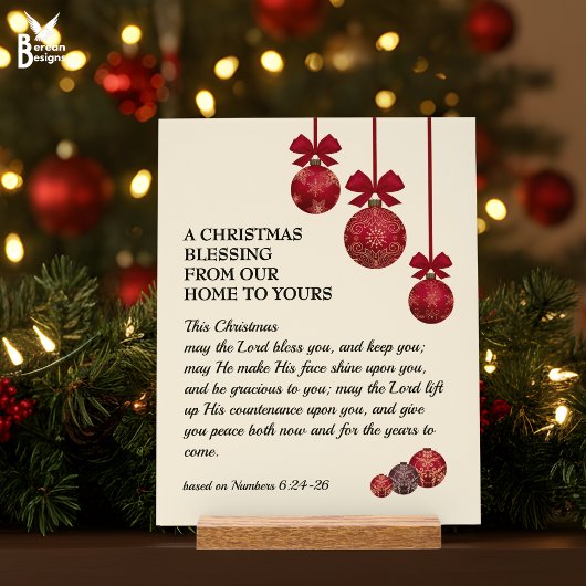 THE LORD BLESS YOU Christian Christmas Blessing アクリルサイン