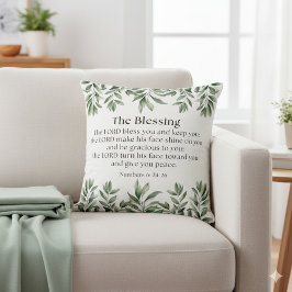 The Lord Bless You Numbers 6:24-26 Watercolor クッション