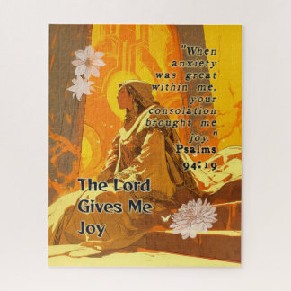 The Lord Gives Me Joy - Christian Retro Anime ジグソーパズル