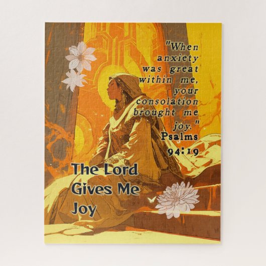 The Lord Gives Me Joy - Christian Retro Anime ジグソーパズル (縦)