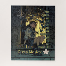 The Lord Gives Me Joy - Christian Retro Anime ジグソーパズル