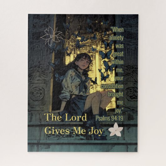 The Lord Gives Me Joy - Christian Retro Anime ジグソーパズル (縦)