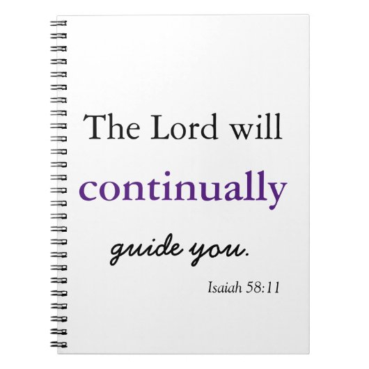 The Lord Guides You Spiralフォトノート ノートブック (正面)