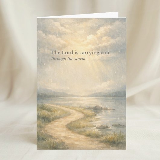 The Lord Is Carrying You Christian Encouragement  カード