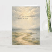 The Lord Is Carrying You Christian Encouragement  カード (正面)