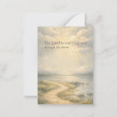 The Lord Is Carrying You Christian Encouragement ノートカード (正面)