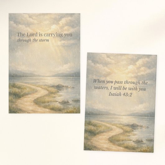 The Lord Is Carrying You Christian Encouragement ノートカード