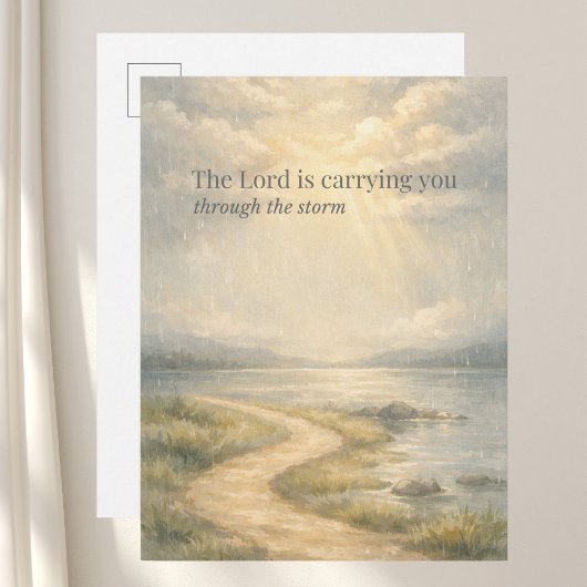 The Lord Is Carrying You Christian Encouragement ポストカード
