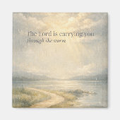 The Lord Is Carrying You Christian Faith マグネット (正面)