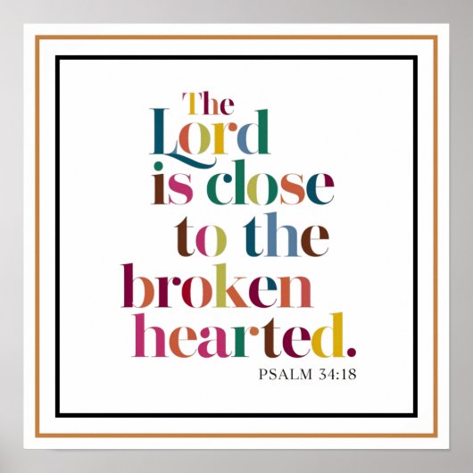 The Lord Is Close To The Brokenhearted Psalm ポスター (正面)