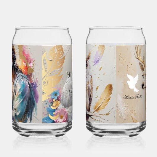 The Lord is my light. (Psalm 27:1) ガラス缶 (右)