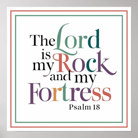 The Lord Is My Rock And My Fortress Psalm 18 2 ポスター (正面)