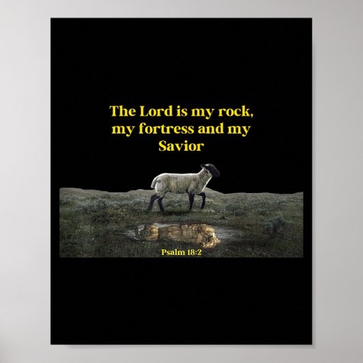 The Lord Is My Rock Psalm 18_2 - Christian Values  ポスター (正面)
