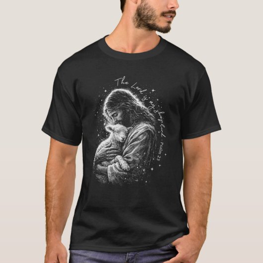 The Lord is my Shepard. Psalm 23. Tシャツ (正面)