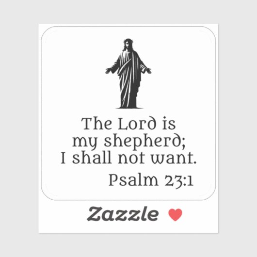 The Lord is my shepherd (black) シール (シート)
