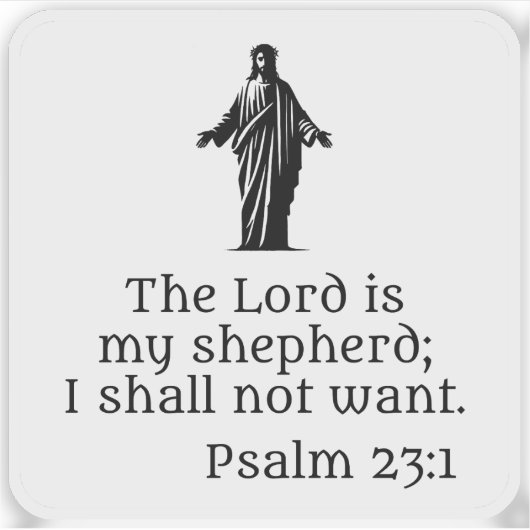 The Lord is my shepherd (black) シール (正面)