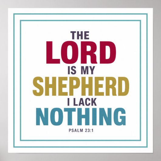 The Lord Is My Shepherd I Lack Nothing Bold ポスター (正面)