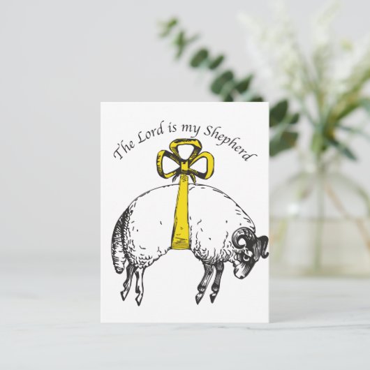 The LORD is my shepherd Psalm 23 ポストカード (スタンド正面)
