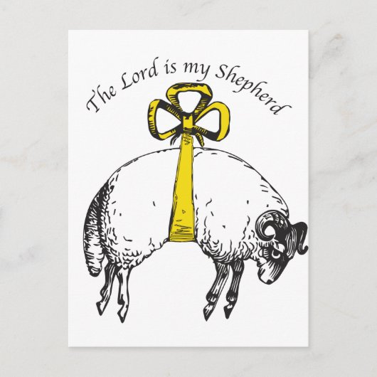 The LORD is my shepherd Psalm 23 ポストカード (正面)
