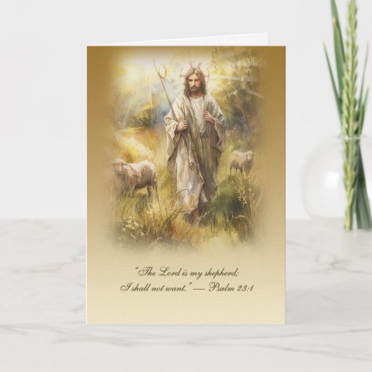 The Lord Is My shepherd — Psalm 23:1 カード (正面)