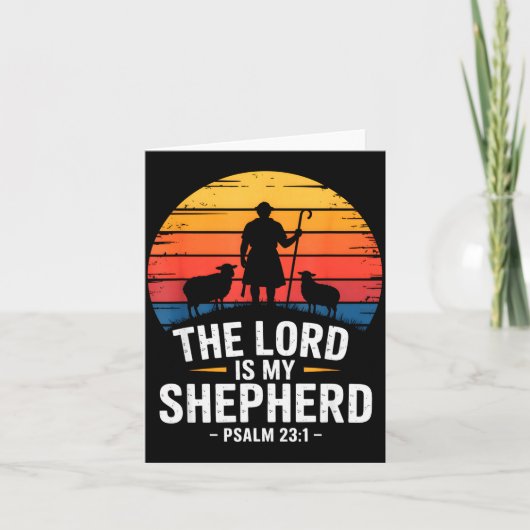 The Lord Is My Shepherd Psalm 23_1 Bible Verse  カード (正面)